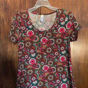 Colorful LuLaRoe Leggings Material Classic Tee XXS